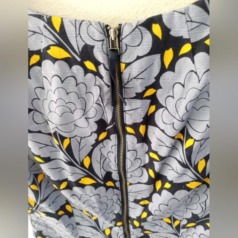 BODEN Afia Floral Blue & Yellow Shift W/Pockets | 6 - Picture 6 of 9